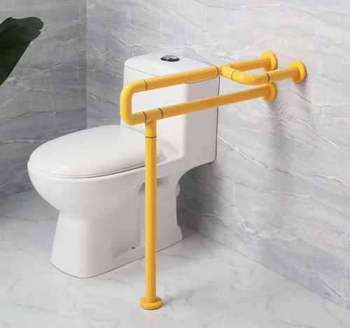 衛(wèi)生間扶手-黃色U型落地扶手帶小腳殘疾人無障礙扶手老年人坐便器扶手 衛(wèi)生間扶手-黃色U型落地扶手帶小腳殘疾人無障礙扶手老年人坐便器扶手