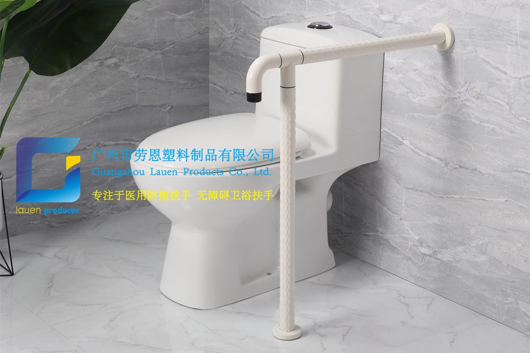 衛(wèi)生間扶手-白色T型扶手簡單力學(xué)扶手老人安全助力扶手桿無障礙扶手助立坐便器扶手 (1)