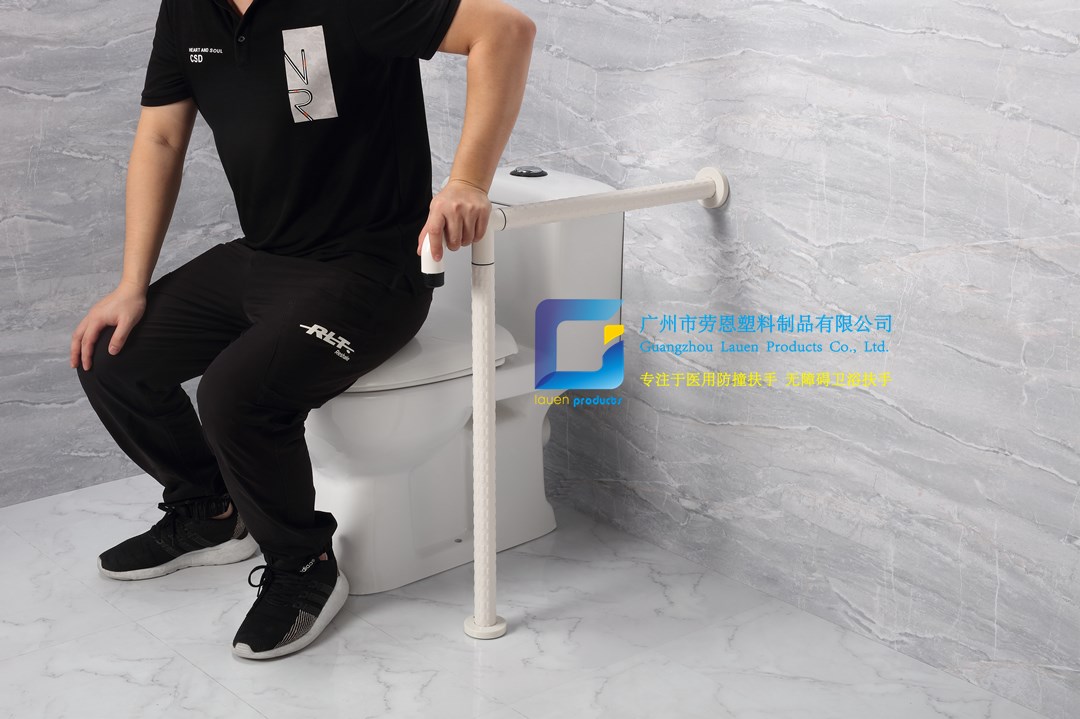 衛(wèi)生間扶手-白色T型扶手簡單力學(xué)扶手老人安全助力扶手桿無障礙扶手助立坐便器扶手 (4)