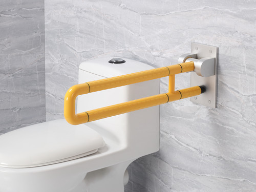 衛(wèi)生間扶手-黃色U型上翻扶手鋁合金底板老人安全助力扶手桿無障礙助立坐便器扶手 衛(wèi)生間扶手-黃色U型上翻扶手鋁合金底板老人安全助力扶手桿無障礙助立坐便器扶手